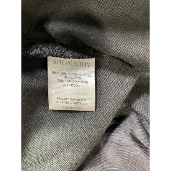 Shona Joy 'Sara' Black Crepe Utility Relaxed Pant Size 4 - Picture 5 of 5